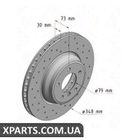 Гальмівний диск 348x30 ZIMMERMANN 150344152 (аналог BMW 34116770729 для BMW, MINI 3 E90)