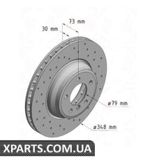 Гальмівний диск 348x30 ZIMMERMANN 150344152 (аналог BMW 34116770729 для BMW, MINI 3 E90)
