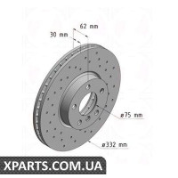 Гальмівний диск Sport/Coat Z 332x30 ZIMMERMANN 150344752 (аналог BMW 34116771985)