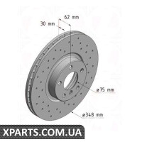 Гальмівний диск Zimmermann 150344852 (аналог BMW 34116771986 для BMW, MINI X5 E70)