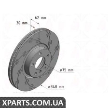 Тормозной диск Black Z 348x30 ZIMMERMANN 150344855 (аналог BMW 34116771986)