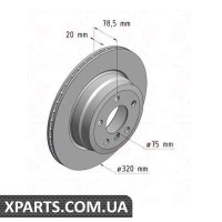 Гальмівний диск 320x20 ZIMMERMANN 150345020 (аналог BMW 34216771970 для BMW, MINI X5 E70)