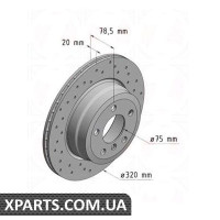 Гальмівний диск Zimmermann 150345052 (аналог BMW 34216771970 для BMW, MINI X5 E70)