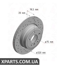 Тормозной диск   Zimmermann 150345052 (аналог BMW 34216771970 для  BMW, MINI X5 E70)