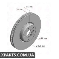 Тормозной диск 348x36 ZIMMERMANN 150347820 (аналог BMW 34116785669)
