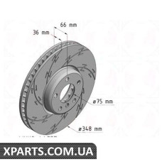 Тормозной диск Black Z 348x36 ZIMMERMANN 150347854 (аналог BMW 34116785669)