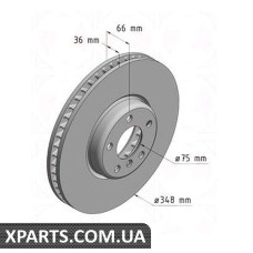 Тормозной диск 348x36 ZIMMERMANN 150347920 (аналог BMW 34116785670)