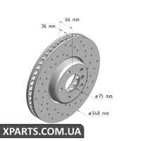 Гальмівний диск Sport/Coat Z 348x36 ZIMMERMANN 150347952 (аналог BMW 34116785670)