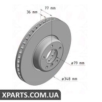Гальмівний диск 348x36 ZIMMERMANN 150348120 (аналог BMW 34116779467 для BMW, MINI 5 E60)
