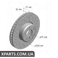 Гальмівний диск 348x36 ZIMMERMANN 150348152 (аналог BMW 34116779467 для BMW, MINI 5 E60)