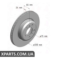 Гальмівний диск передній 330x24 ZIMMERMANN 150348220 (аналог BMW 34116793123 для BMW, MINI F10 20-30i/330x2)