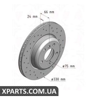 Гальмівний диск 330x24 ZIMMERMANN 150348252 (аналог BMW 34116793123)