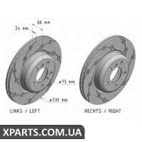 Гальмівний диск Black Z 330x24 ZIMMERMANN 150348253 (аналог BMW 34116793123)
