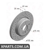 Диск гальмівний 330x20 ZIMMERMANN 150348452 (аналог BMW 34216775287 для BMW, MINI 5 F10)