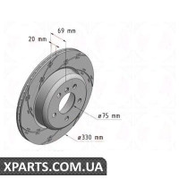Гальмівний диск Black Z 330x20 ZIMMERMANN 150348454 (аналог BMW 34216775287)