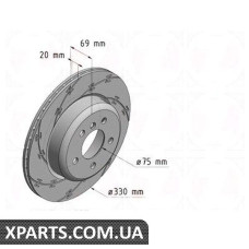 Гальмівний диск Black Z 330x20 ZIMMERMANN 150348454 (аналог BMW 34216775287)
