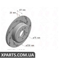 Гальмівний диск Black Z 330x20 ZIMMERMANN 150348455 (аналог BMW 34216775287)