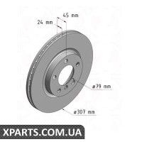 Гальмівний диск 307x24 ZIMMERMANN 150348620 (аналог BMW 34119804829 для BMW, MINI COUNTRYMAN)