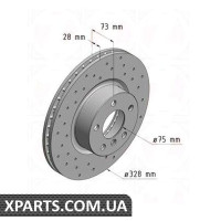 Гальмівний диск 328x28 ZIMMERMANN 150349452 (аналог BMW 34106787490 для BMW, MINI X3 F25)