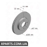 Гальмівний диск Zimmermann 200252520 (аналог NISSAN 402061HA0A для NISSAN, INFINITI MICRA)