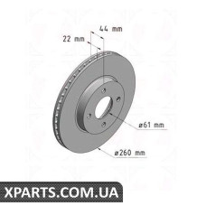 Гальмівний диск Zimmermann 200252520 (аналог NISSAN 402061HA0A для NISSAN, INFINITI MICRA)