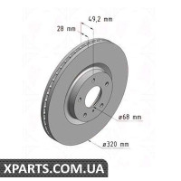 Гальмівний диск 320x28 ZIMMERMANN 200252820 (аналог NISSAN 40206CA010)