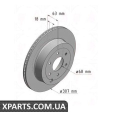 Гальмівний диск ZIMMERMANN 200253220 (аналог NISSAN 43206EB300 для NISSAN, INFINITI NAVARA)