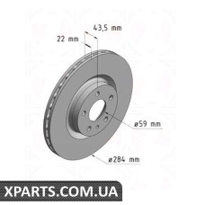 Тормозной диск   ZIMMERMANN 230231220 (аналог FIAT 51937217 для  FIAT 500L)