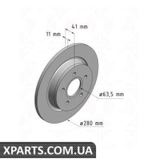 Гальмівний диск Zimmermann 250135420 (аналог FORD 1223566 для FORD FOCUS II)