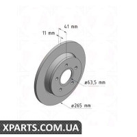 Гальмівний диск Zimmermann 250135520 (аналог FORD 1223540 для FORD FOCUS II)