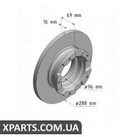 Гальмівний диск ZIMMERMANN 250136820 (аналог FORD 1764283)