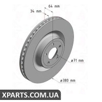 Гальмівний диск ZIMMERMANN 250138720 (аналог FORD 2032486)