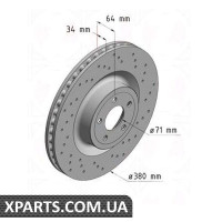 Гальмівний диск ZIMMERMANN 250138752 (аналог FORD 2032486)