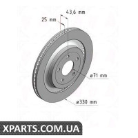 Гальмівний диск ZIMMERMANN 250138820 (аналог FORD 1912365 для FORD MUSTANG)