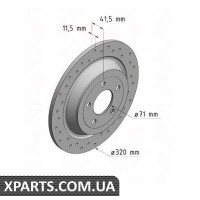 Гальмівний диск ZIMMERMANN 250138952 (аналог FORD 5356332)