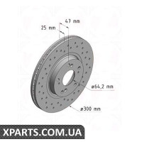 Гальмівний диск Sport/Coat Z 300x25 ZIMMERMANN 280316652 (аналог HONDA 45251SEAE30)