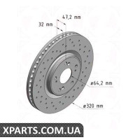 Гальмівний диск 320x32 ZIMMERMANN 280317852 (аналог HONDA 45251TL0G50 для HONDA ACCORD)