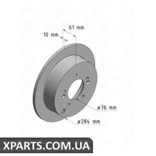 Тормозной диск   Zimmermann 285351220 (аналог HYUNDAI 584112Y300 для  HYUNDAI, KIA SANTA FE 00-06)