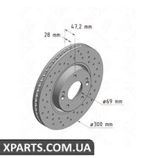 Гальмівний диск Zimmermann 285351852 (аналог HYUNDAI 517123K110 для HYUNDAI, KIA SONATA)