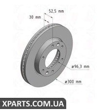 Гальмівний диск ZIMMERMANN 285352220 (аналог HYUNDAI 517124H500 для HYUNDAI, KIA H1)