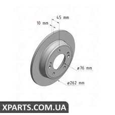 Гальмівний диск ZIMMERMANN 285352820 (аналог HYUNDAI 584113X300 для HYUNDAI, KIA I30)