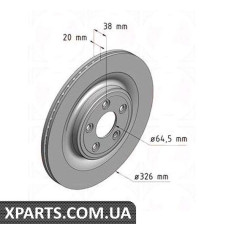 Гальмівний диск ZIMMERMANN 290226520 (аналог JAGUAR C2C25339 для JAGUAR XK)