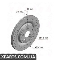 Гальмівний диск ZIMMERMANN 290226552 (аналог JAGUAR C2C25339 для JAGUAR XK)