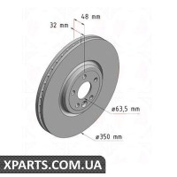 Гальмівний диск ZIMMERMANN 290227020 (аналог JAGUAR T4A2343 для JAGUAR XE)