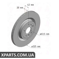 Гальмівний диск ZIMMERMANN 290227120 (аналог JAGUAR T4A2061 для JAGUAR XE)