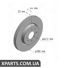 Гальмівний диск ZIMMERMANN 320380520 (аналог HYUNDAI 51712C8500 для HYUNDAI, KIA RIO III)