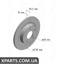 Тормозной диск   ZIMMERMANN 370305220 (аналог MAZDA GHT226251 для  MAZDA 6)