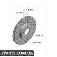 Гальмівний диск ZIMMERMANN 370305352 (аналог MAZDA B45A33251A для MAZDA 3)