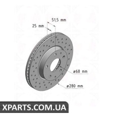 Гальмівний диск ZIMMERMANN 370305352 (аналог MAZDA B45A33251A для MAZDA 3)