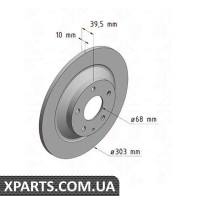 Гальмівний диск 303x10 ZIMMERMANN 370305620 (аналог MAZDA K01126251 для MAZDA CX-5)